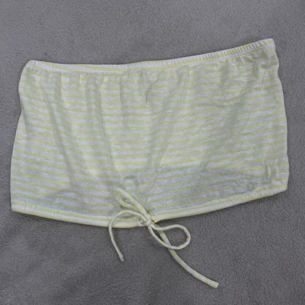 Pacsun Yellow Striped Tube Top Xs